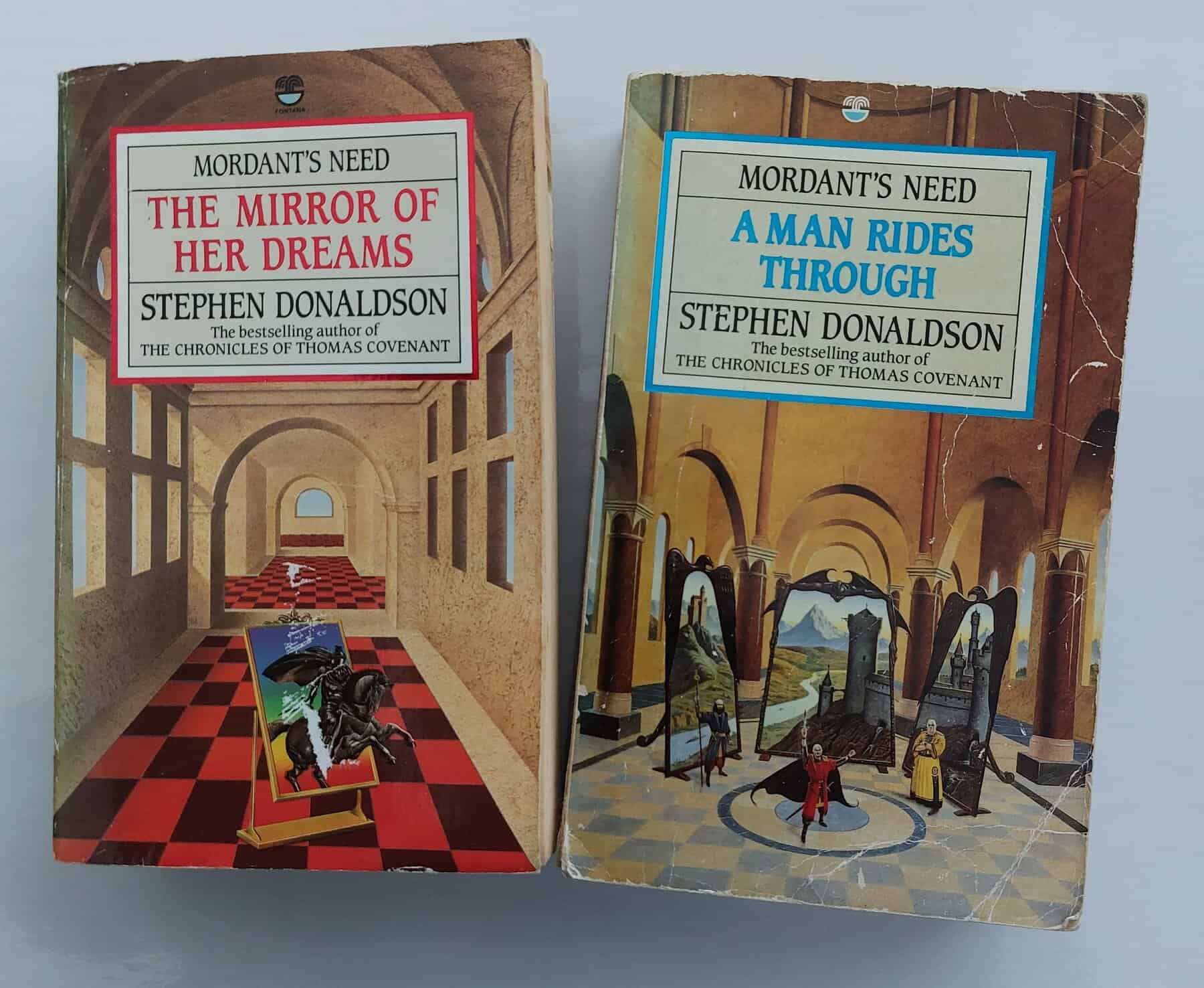 Mirror of Her Dreams &amp; A Man Rides Through  2 volume Set by Stephen Donaldson.