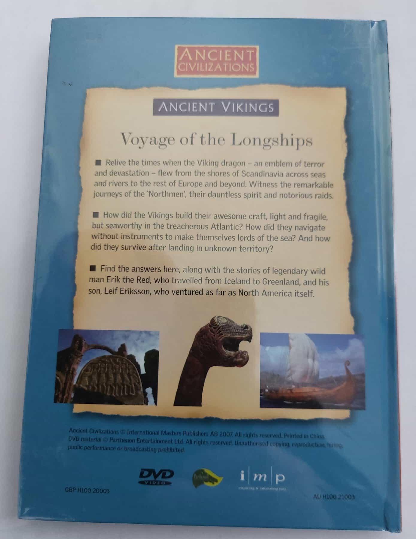 ANCIENT CIVILIZATIONS THE VIKINGS Voyage of the Longships Viking Ship  DVD