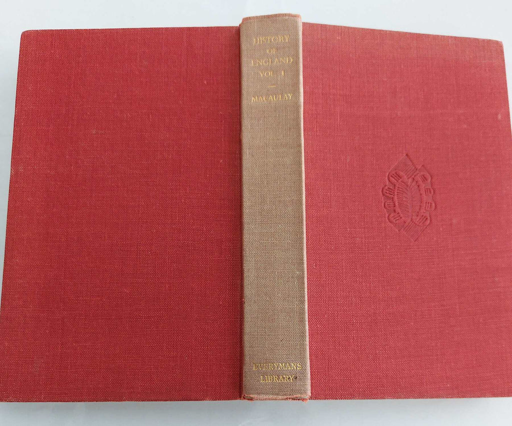 The History Of England, Volume 1. Everyman's Library No. 34